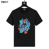 Psy wholesale american cho bunt-shirt colorful skull rabbit gradient letterprintingcouple short