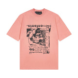 Erd rich second generation loose version american trend quiet eye printing round neck short sleeve t-shirt couple outfit