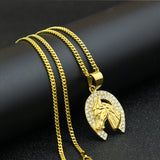 Jewelry Hip Hop Diamond Horse Head Pendant Animal