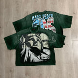 Rare peaceloose t-shirt american street oversize oversized hot diamond short-sleeved t-shirt