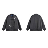 Unisex Baseball Jersey Star Embroidered Flight Jacket