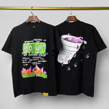 Cough syrup short-sleeved high-quality pure cotton round neck t-shirt fashionprinting breathable short-sleeved summer