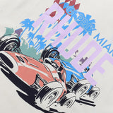 Rhude T Shirts Retro Racing Printed Cotton Casual Short Sleeve Men and Women