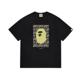 B@pe tshirtsssummer ape head little monkey camouflage short-sleeved round neck t-shirt