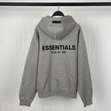 Fog Essentials Hoodie Unisex Flocking Logo Fashion Hooded Sweater