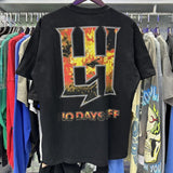 Meichao life husters masked tattoo angel print hotfix rhinestone lettering oversized casual short sleeve t-shirt