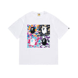 Cross-border wholesale summer classic ape camo lightning print cotton short sleeve t-shirt