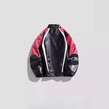 Unisex Baseball Jersey PU Leather Jacket Spring/Autumn Stand-Up Jacket