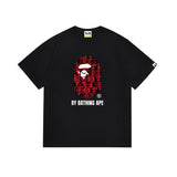 Cross-border wholesale summer classic ape camo lightning print cotton short sleeve t-shirt