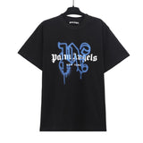 wholesale pa angel coconut tree flame letter logo graffiti paint short-sleeved t-shirt