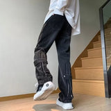 Unisex Jeans Yellow Clay Color Loose Fashion Jeans