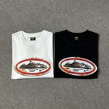 Wholesale foreign trade corteiz devil's island letter logo print short sleeve fog high street couple oversized t-shirt