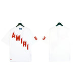 Cross-border wholesale correct version am splash ink flow paint camouflage starry sky graffiti letter short-sleeved high street couple t