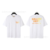 American classic series high street gall retro basic letter d print short sleeve t-shirt