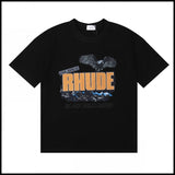 American trend rhu marlboro high definition printing de casual round neck short sleeve t-shirt export wholesale