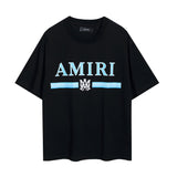 amri washed distressed tiger head number & letter logo short sleeve t-shirt