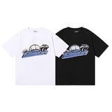Cross-border foreign trade wholesale trapstar gradient letter ts tiger head printing short-sleeved couple loose high street