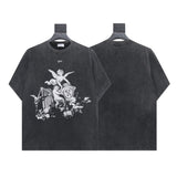 Summer off-white high quality pure cotton t-shirt printing short-sleeved t