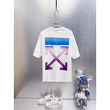 Spring/summer ow splatter graffiti arrow graphic crewneck short sleeve tee