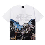 wholesale american trend mixed emotion alien octopus hot diamond angel short-sleeved couple full print