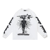 american trend high quality loose t-shirt pure cotton front and rear high-definition printing casualcoupletrendy short sleeves