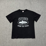 Wholesale foreign trade alcatraz basic series short-sleeve corteiz phantom letter logo print t-shirt