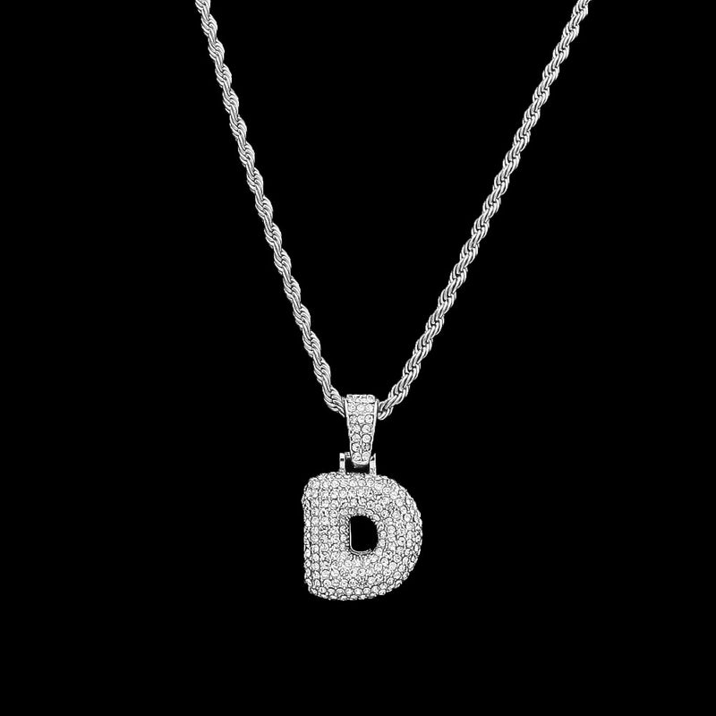 Jewelry Diamond 26 Letter Necklace Alphabet Pieces Spectrum
