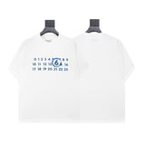 Mm series export wholesale margiela simple style digital four-corner mark couple short-sleeved t-shirtpure cotton high quality