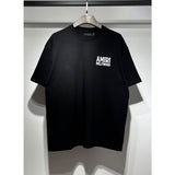 amri flow paint graffiti letter starry sky classic logo print short sleeve couple t-shirt