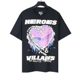 pa long sleeve t-shirt palm tree back letter big logo bat sleeve os dropped shoulders