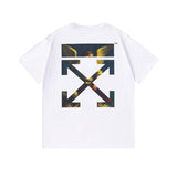 Spring/summer ow splatter graffiti arrow graphic crewneck short sleeve tee