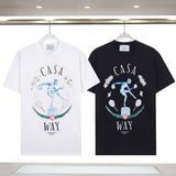 Casablanca spring/summer dreamland: starry castle casa letter logo short sleeve couple's tee