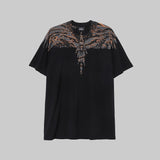 Correct version mb short-sleeved couple outfit colorful wings feather t-shirt marcelo european and american classic