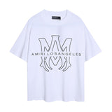 Wholesale foreign trade amir washed distressed tiger head number & letter logo short sleeve t-shirt
