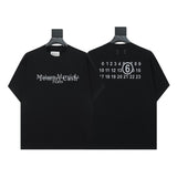 Mm series export wholesale margiela simple style digital four-corner mark couple short-sleeved t-shirtpure cotton high quality