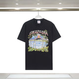 Foreign trade summer casa blanca letter print casual loose fit short sleeve t-shirt