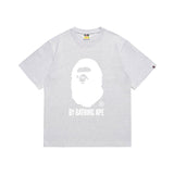 Early spring/summer camo ape head collaboration - little monkey logo print short sleeve couple's trendy tee