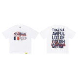 That's a awful lot of cough syrup short-sleeved t-shirt couple polo shirt
