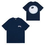 Summer running volume stussy short-sleeved t-shirt dice black eight ice cream comfy basics american couple summer t
