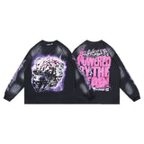 american trend high quality loose t-shirt pure cotton front and rear high-definition printing casualcoupletrendy short sleeves