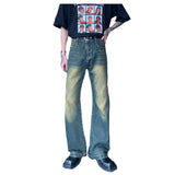 Unisex Jeans Spring and Autumn Vintage Jeans Loose Casual Wide Leg Pants