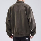 Unisex Baseball Jersey Lapel Jacket Spring Fall Loose Casual Jacket