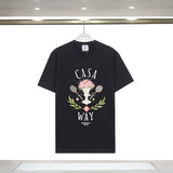 Foreign trade summer casa blanca letter print casual loose fit short sleeve t-shirt