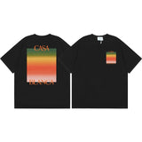 Summer collection: casa casablanca print oversized short-sleeve t-shirt - premium heavyweight cotton
