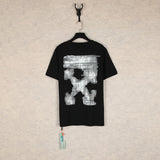 【eu size】authentic off-white print watercolor splatter gradient arrow graffiti ow short sleeve couple tee
