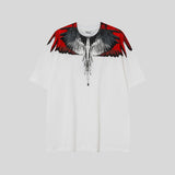 Correct version mb short-sleeved couple outfit colorful wings feather t-shirt marcelo european and american classic