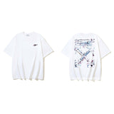 European and american spring/summer ow gradient arrow graphic crew neck short sleeve t-shirt
