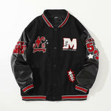 Unisex Baseball Jersey Embroidered Leather Sleeves Baseball Uniform