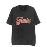 Ready to ship! summer amri high-quality, 100% cotton t-shirt with printed design and washed finish short sleeves