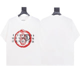 Mm series export wholesale margiela simple style digital four-corner mark couple short-sleeved t-shirtpure cotton high quality